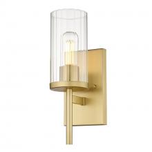  7011-1W BCB-CLR - Winslett BCB 1-Light Wall Sconce in Brushed Champagne Bronze with Clear Glass Shade